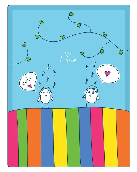 Musique et amour — Image vectorielle