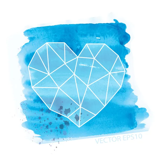 Corazón geométrico — Vector de stock