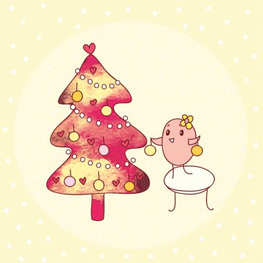 Merry christmas ve kuş