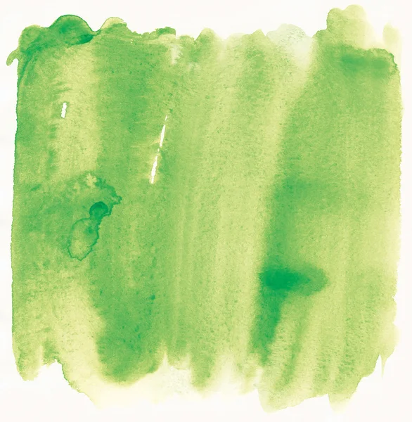 绿色水彩画背景 — 图库照片