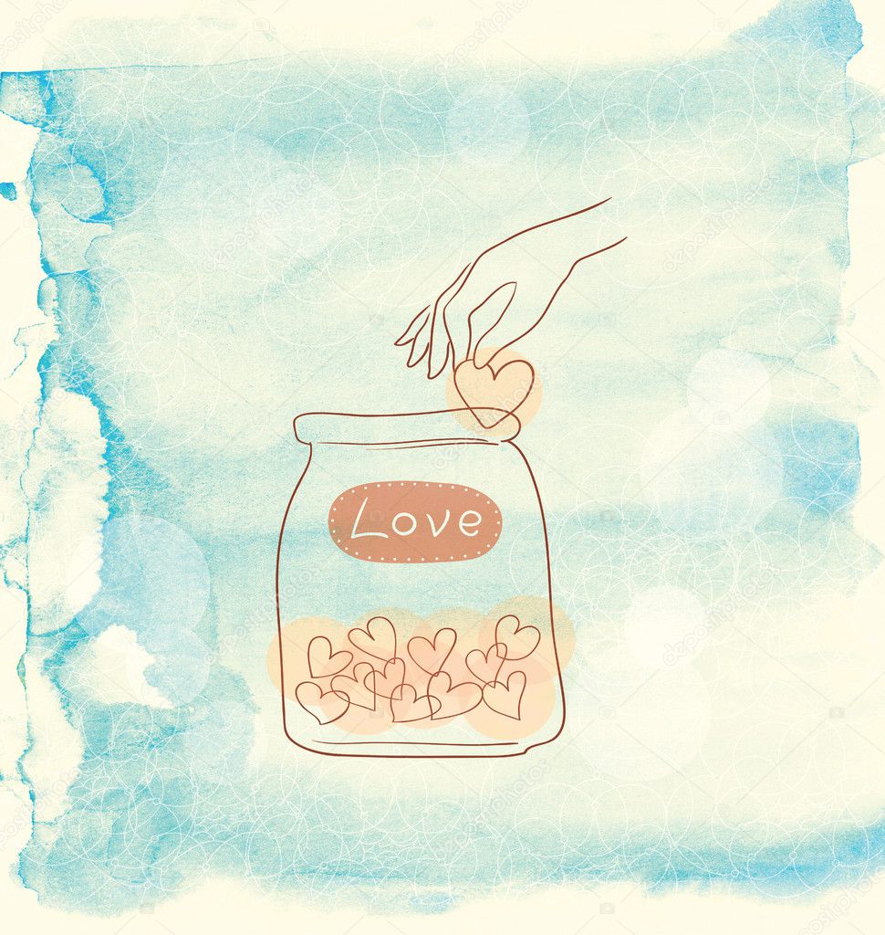 Jars with hearts. Stock Photo by ©flurno.art 37500173