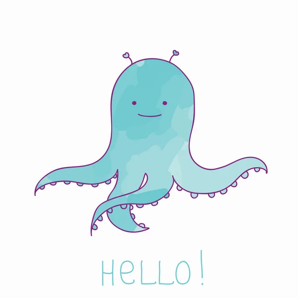 Cute octopus — Stock Vector