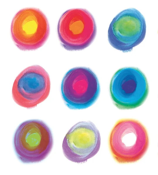 Ställa in färgade cirklar — Stockfoto