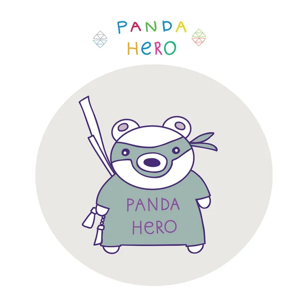 Hero panda — Stock Vector