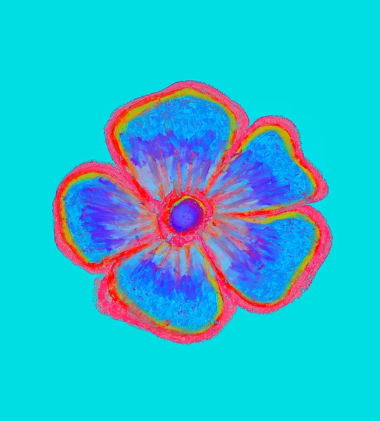 Belo Trevo Flor Colorido Desenho Feito Mão Adequado Para Vários — Fotografia de Stock