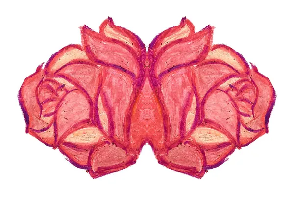 Abstrato Rosa Imagem Desenho Manual Técnica Mista — Fotografia de Stock