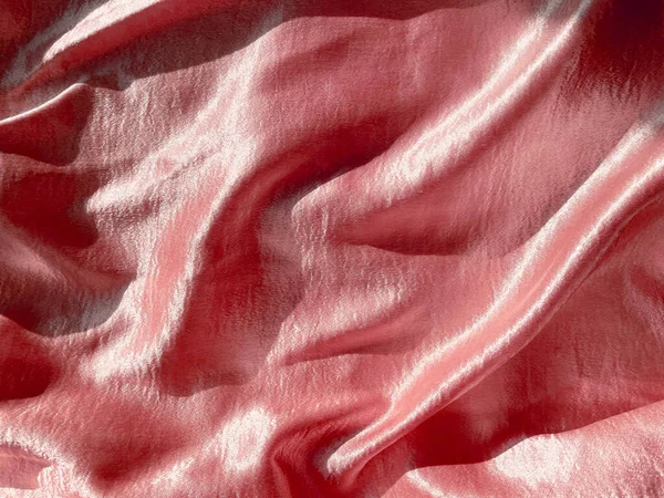 Wunderschöner Rosa Seidenstoff Ästhetischer Hintergrund — Stockfoto