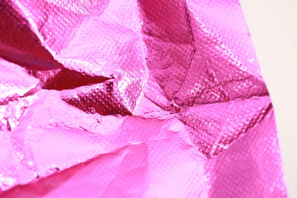 Abstraktní Texturované Růžové Zmačkané Lesklé Pozadí — Stock fotografie