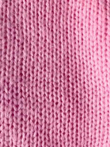 Pink Knitted Background Pigtail Texture — Stock Photo, Image