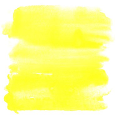 Beyaz arkaplanda sarı suluboya lekesi 