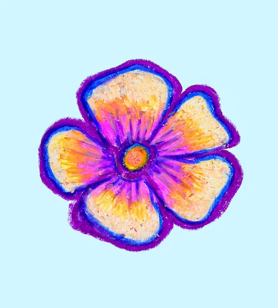 Όμορφο Πολύχρωμο Τριφύλλι Λουλουδιών Χειροποίητο Σχέδιο Κατάλληλο Για Διάφορα Σχέδια — Φωτογραφία Αρχείου