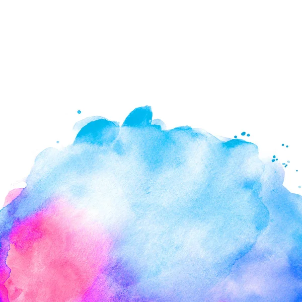 Abstraktes Aquarell Blau Rosa Hintergrund — Stockfoto