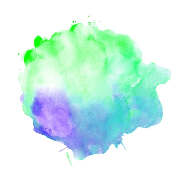 Absztrakt Akvarell Kék Zöld Háttér — Stock Fotó