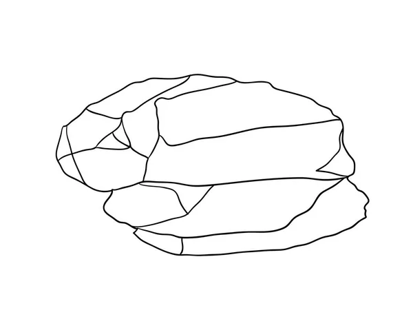 Beautiful Big Crystal Mineral Vector Illustration — Stock Vector