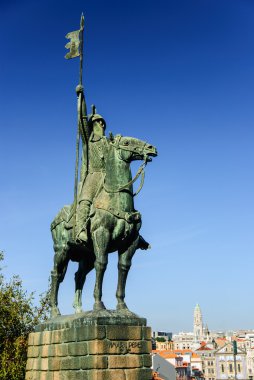 heykeli vimara peres ve görünüm Porto, Portekiz