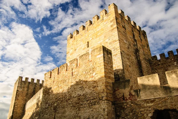 Kasteel van sao jorge, Lissabon, portugal Rechtenvrije Stockafbeeldingen