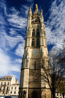 Tur Pey-Berland campanile ve ana kare Bordeaux, Fransa