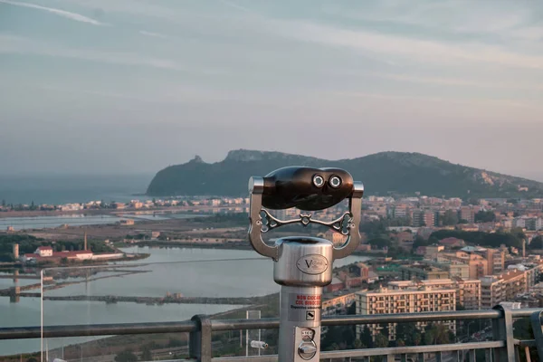 December 2021 Ita Point View Binocular Cityscape Old Cagliari Ita — Stockfoto