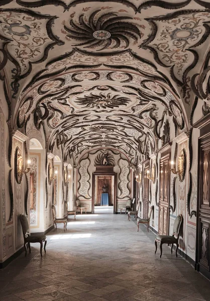 Март 2022 Sarre Royal Castle Aosta Valley Italy Hall Trophies — стоковое фото