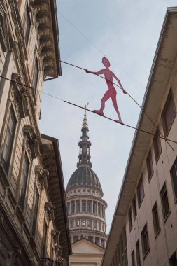 2022 Mart - San Gaudenzio Bazilikası Novara şehri, Piedmont, İtalya