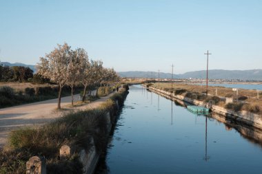 Molentargius Parkı - Saline Cagliari - Sardiania - İtalya
