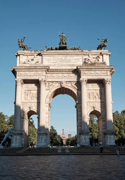 Juni 2022 Arco Della Pace Friedensbogen Porta Sempione Mailand Italien — Stockfoto