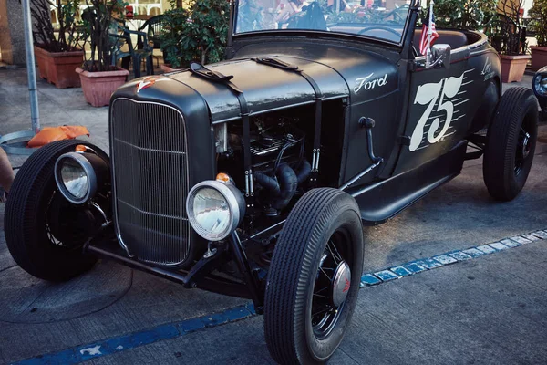 July Italy Milan 2022 Retro Car Hot Rod Parked Old — 스톡 사진
