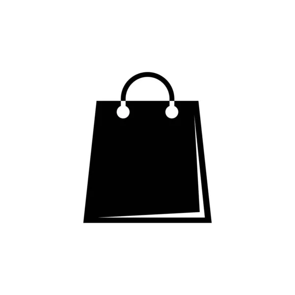 Пакет Продажи Пакет Пакет Покупки Плоская Векторная Икона Простой Черный — стоковый вектор