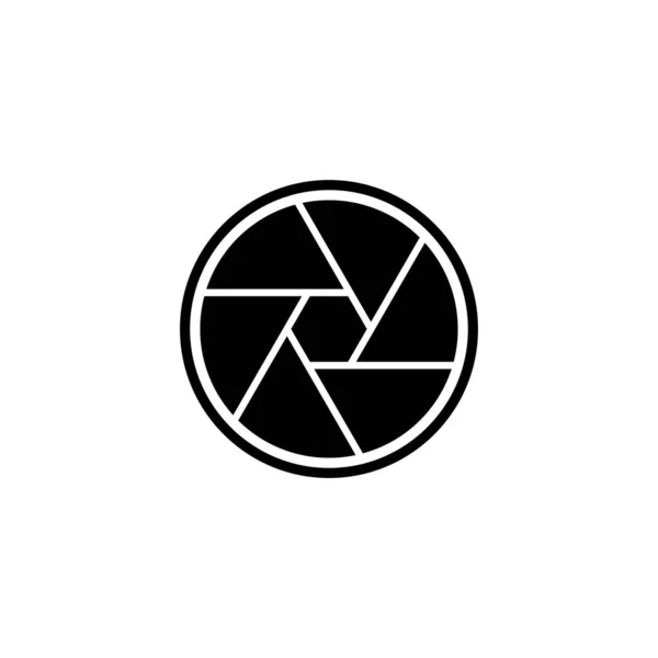 Verschlussblenden Blende Flat Vector Icon Illustration Einfaches Schwarzes Symbol Auf — Stockvektor