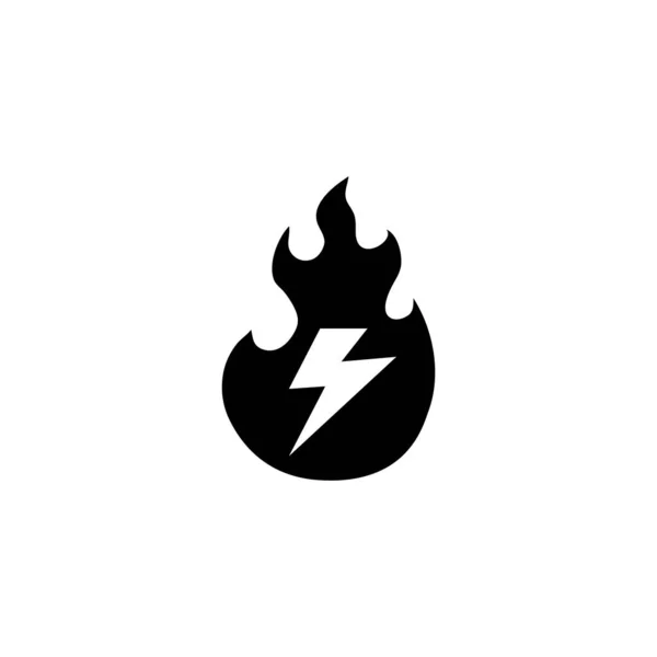 Energy Fat Burn Kcal Fire Kilocalorie Hot Flame Flat Vector — стоковый вектор