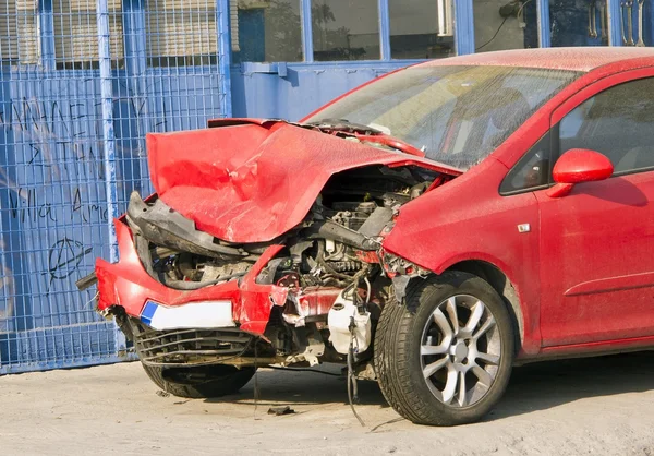 Crashed car — Stock Photo, Image