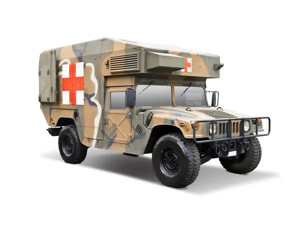 Militaire ambulance geïsoleerd Stockfoto