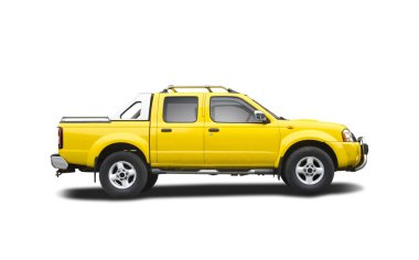 Yellow Pick-up truck clipart