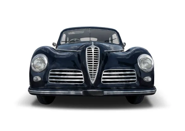 Klassische Italienische Auto Frontansicht Isoliert Auf Weißem Hintergrund — Stockfoto