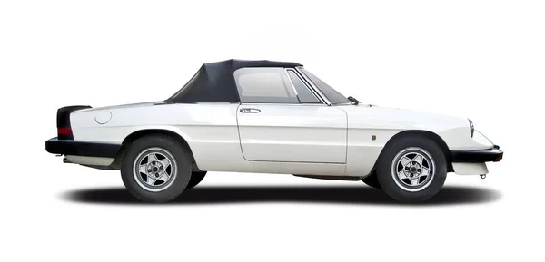 Classic Italian Cabrio Sport Car Side View Isolated White Background — Stock Photo, Image