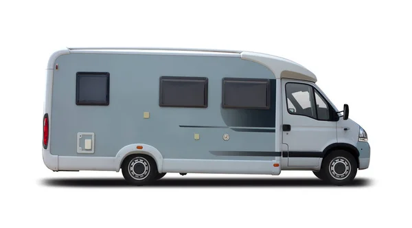 French Motorhome Side View Isolated White Background — Stock Photo, Image