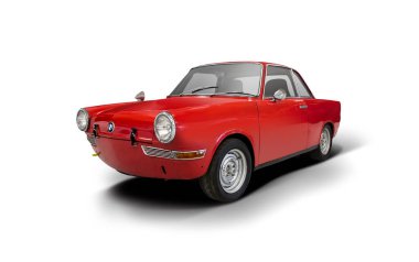 Classic German sport sedan car isolated on white background