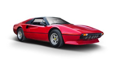 Classic Italian sport premium car isolated on white background