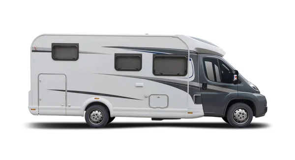 Motorhome Side View Isolated White Background — Stock Photo, Image