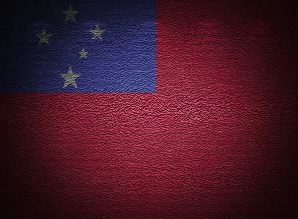 Samoa flag wall, abstract grunge background — Stock Photo, Image