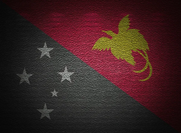 Pápua Új-Guinea lobogó fal, absztrakt grunge, háttér — Stock Fotó