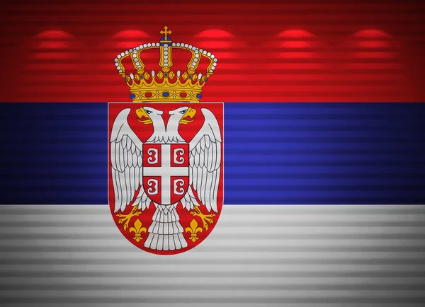 Serbia flag wall, abstract background — Stockfoto