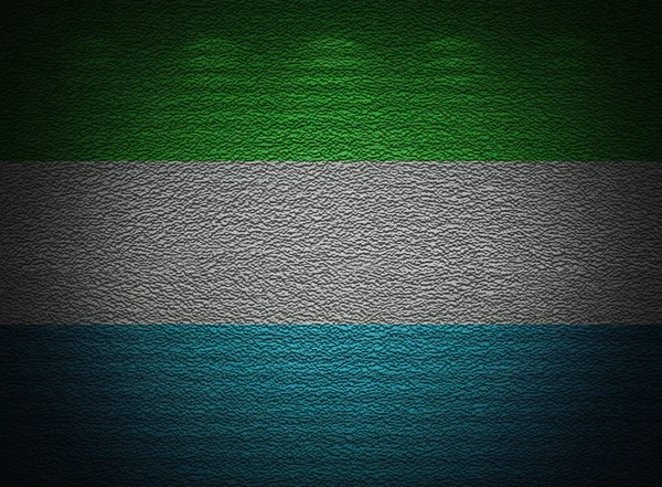 Serra Leoa bandeira parede, fundo grunge abstrato — Fotografia de Stock