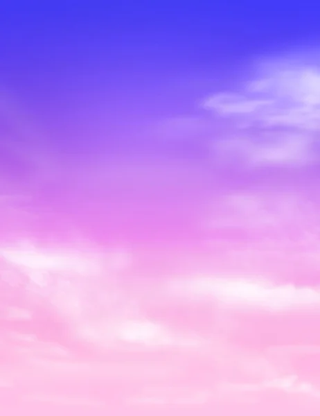 El azul violeta cielo rosa con nubes, fondo —  Fotos de Stock