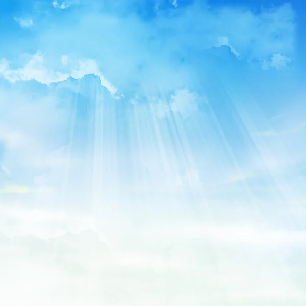 O céu azul com nuvens, fundo — Fotografia de Stock