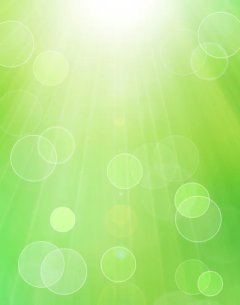 Fondo abstracto verde natural con luces — Foto de Stock