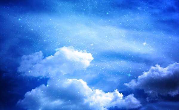 Stars and night sky as background