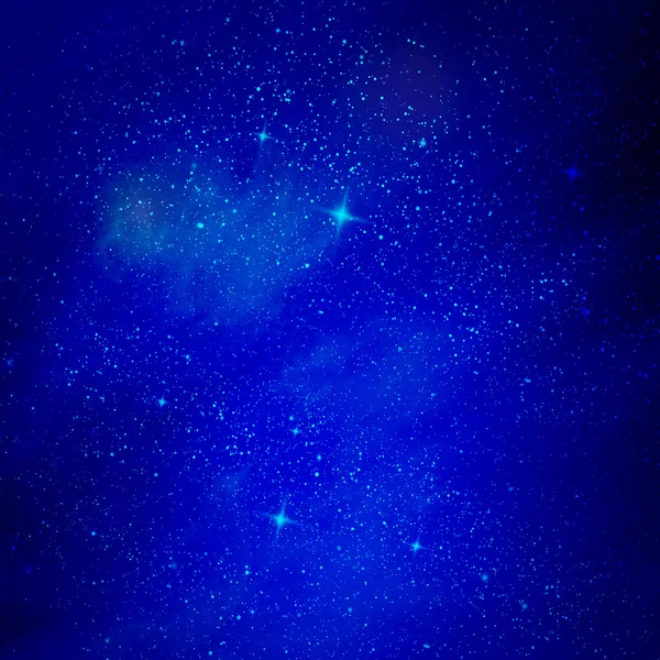 Färg stjärna himlen med moln — Stockfoto