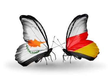 iki kelebek ile ilişkiler, Kıbrıs ve Güney Osetya bayrakları