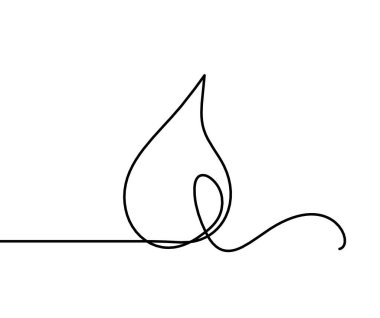 Beyaz arkaplanda çizgi çizimi olarak soyut düşüş